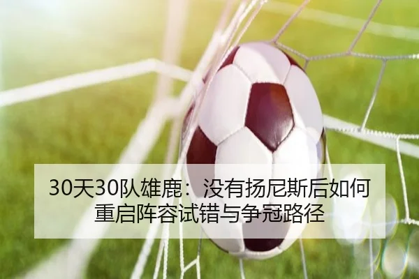 30天30队雄鹿:没有扬尼斯后如何重启阵容试错与争冠路径